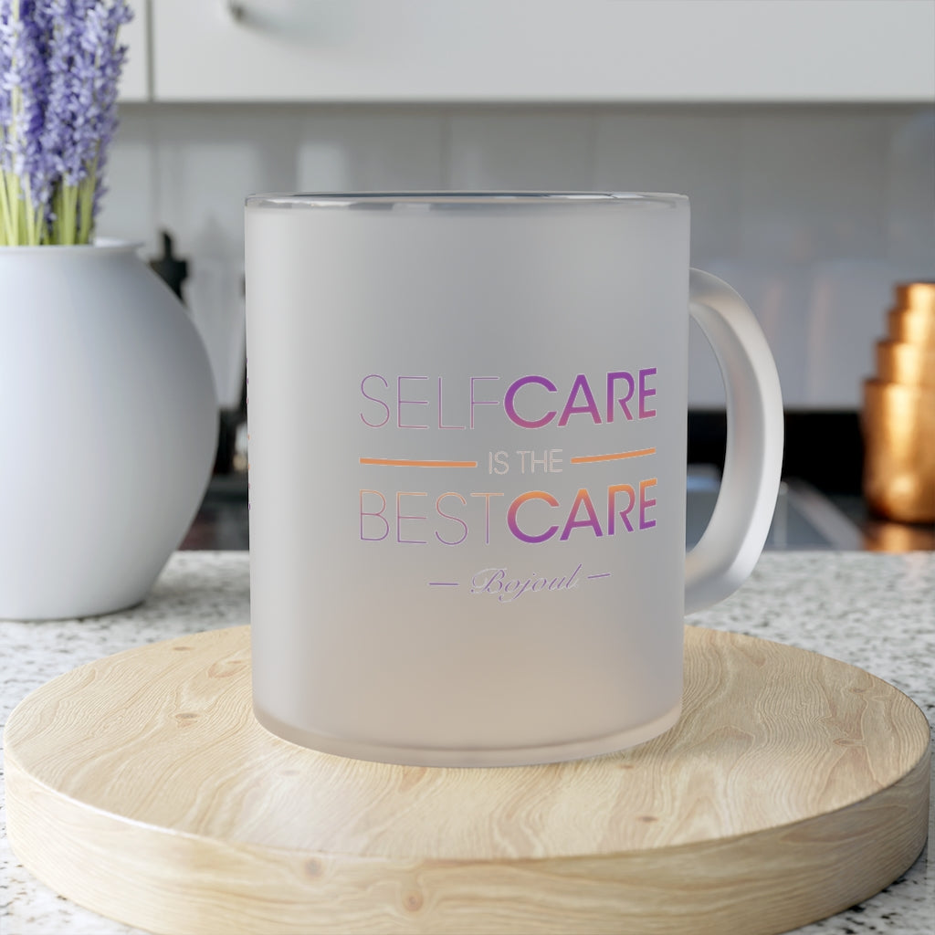The Self-Care Frosted Glass Mug