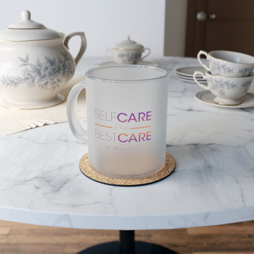 The Self-Care Frosted Glass Mug