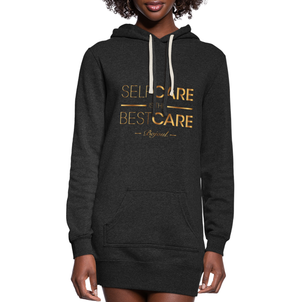 Self-Care Women's Hoodie Dress - heather black