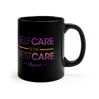 11oz Self-Care Black Mug