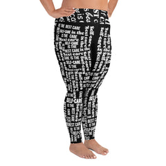 Self Care Words ( Pink) Plus Size Powerful Legging