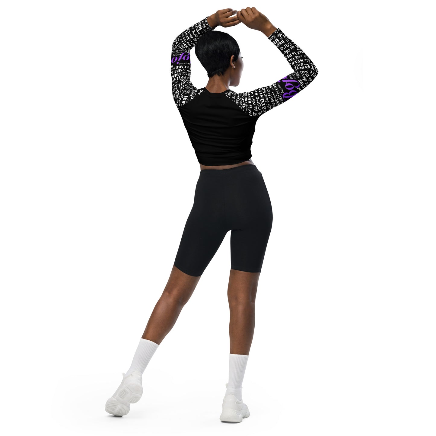 Bojoul Self- Care Long-Sleeve Crop Top