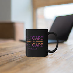 11oz Self-Care Black Mug