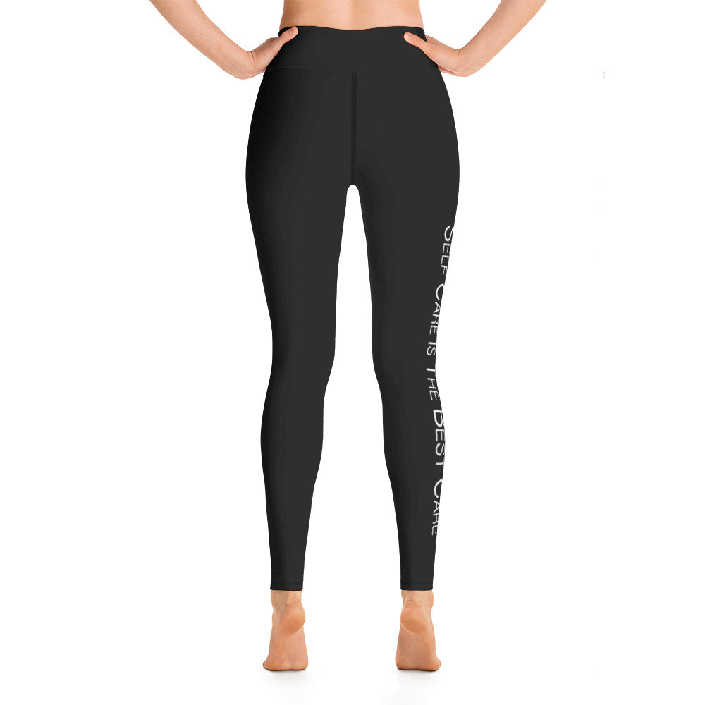 Self Care All Black Yoga Leggings