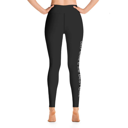 Self Care All Black Yoga Leggings