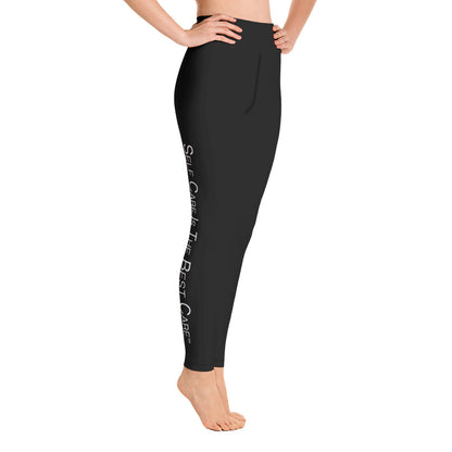 Self Care All Black Yoga Leggings