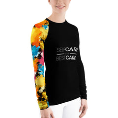 Self Care Women's One Arm Paint Splashed Long Sleeved T-Shirt