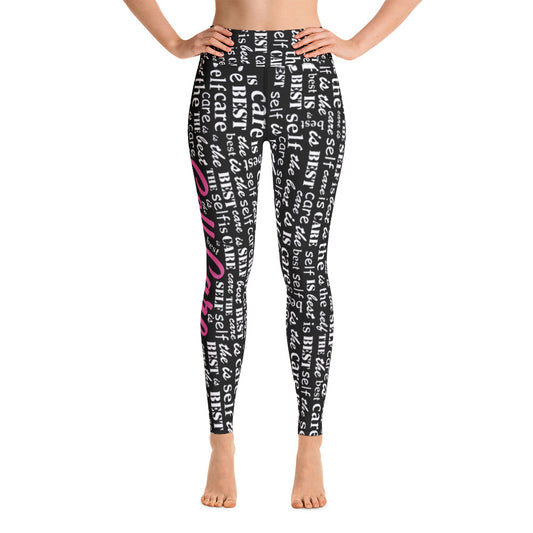 Self Care Word Cloud Leggings