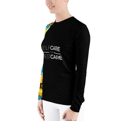 Self Care Women's One Arm Paint Splashed Long Sleeved T-Shirt