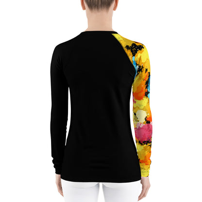 Self Care Women's One Arm Paint Splashed Long Sleeved T-Shirt