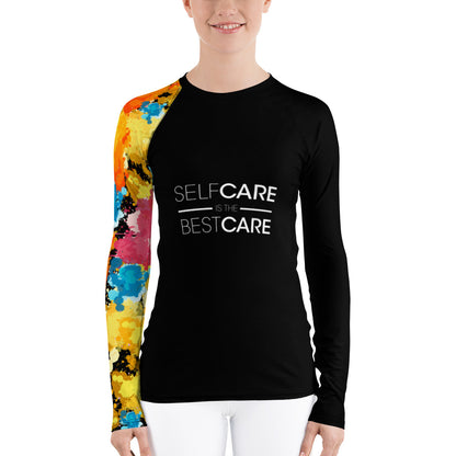 Self Care Women's One Arm Paint Splashed Long Sleeved T-Shirt