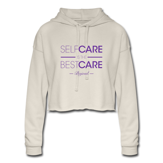 Self Care Ivory Women's Cropped Hoodie - dust