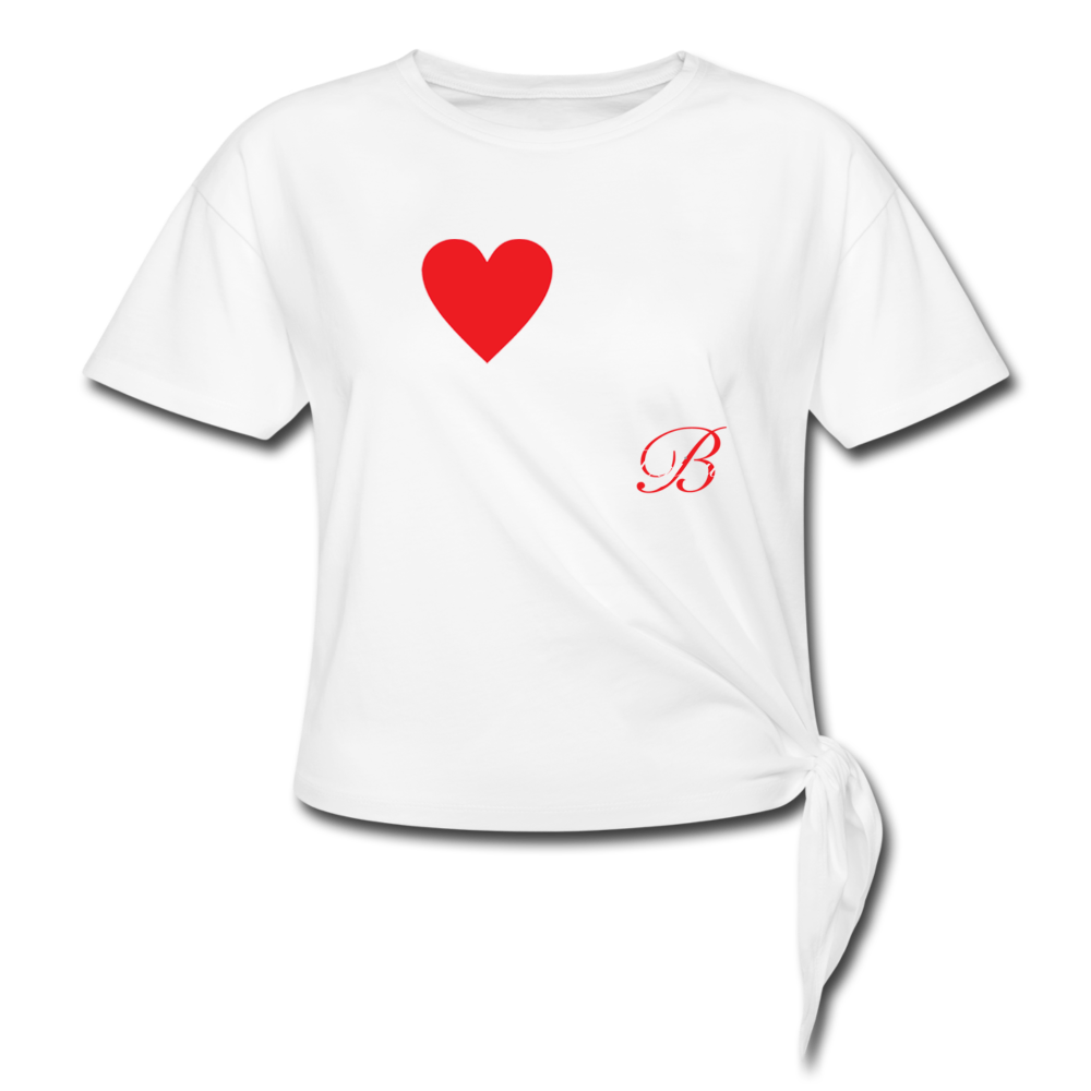 Loved Self Care Women's Knotted T-Shirt - white