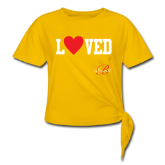 Loved Self Care Women's Knotted T-Shirt - sun yellow