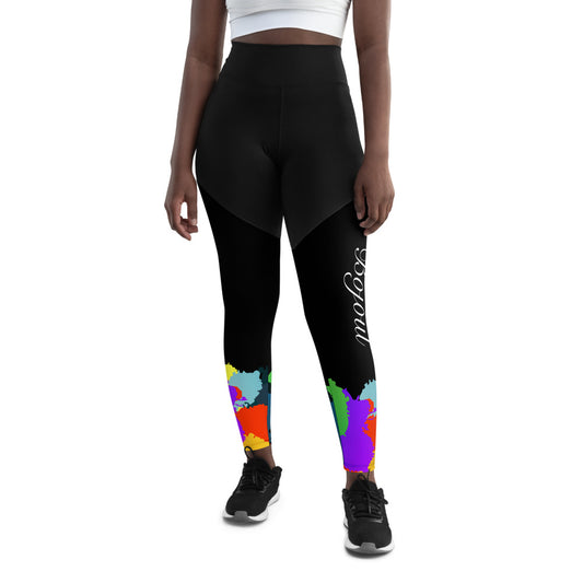 Paint Splashed Bojoul Luxury Compression Sports Leggings