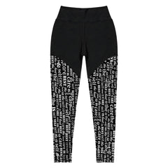 Bojoul Self Care Words Luxury Compression Sports Leggings