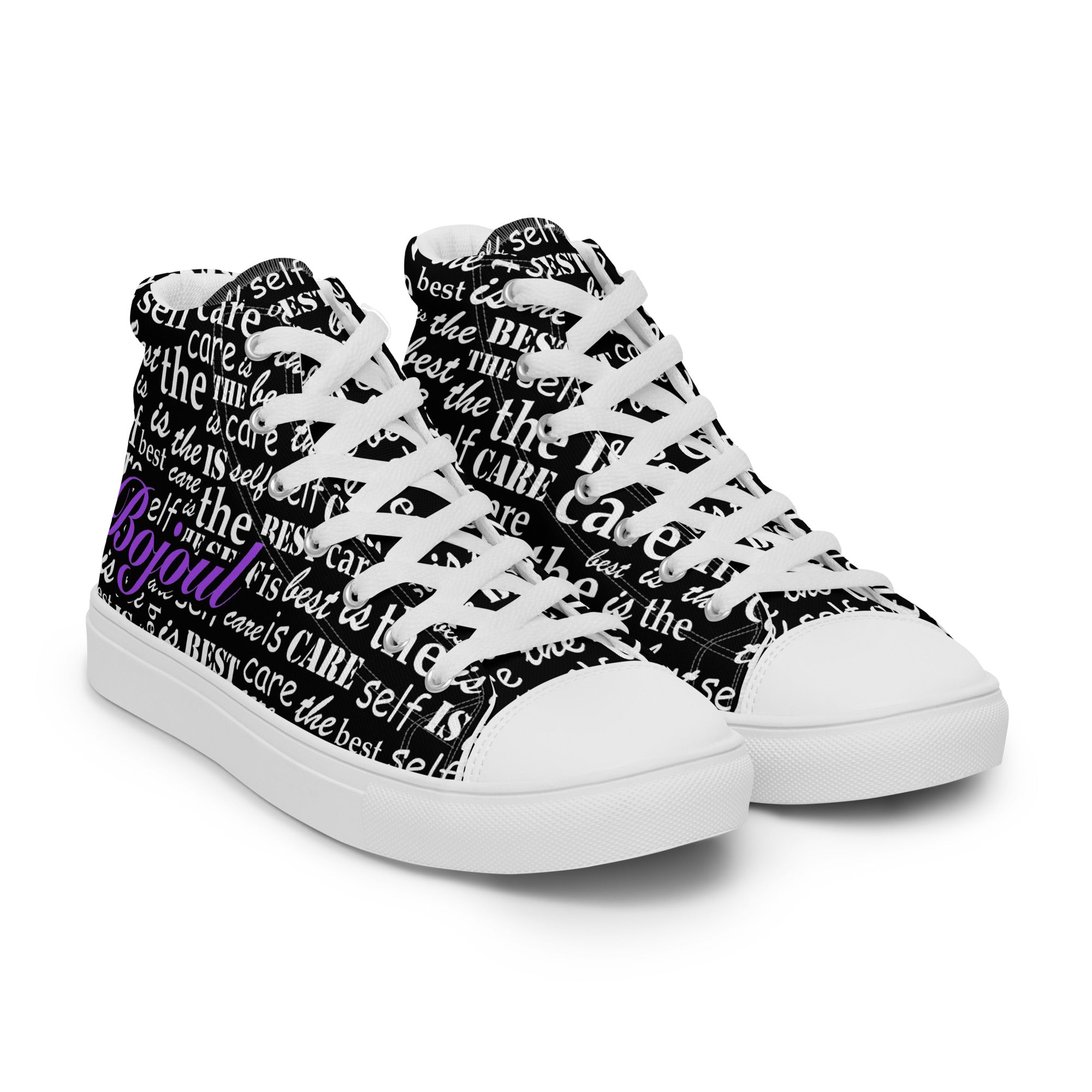 Bojoul Self- Care Women’s High Top Canvas Sneakers